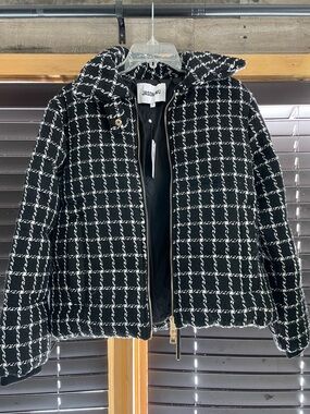 Jason Wu Black and White Tweed Zip-Front Jacket